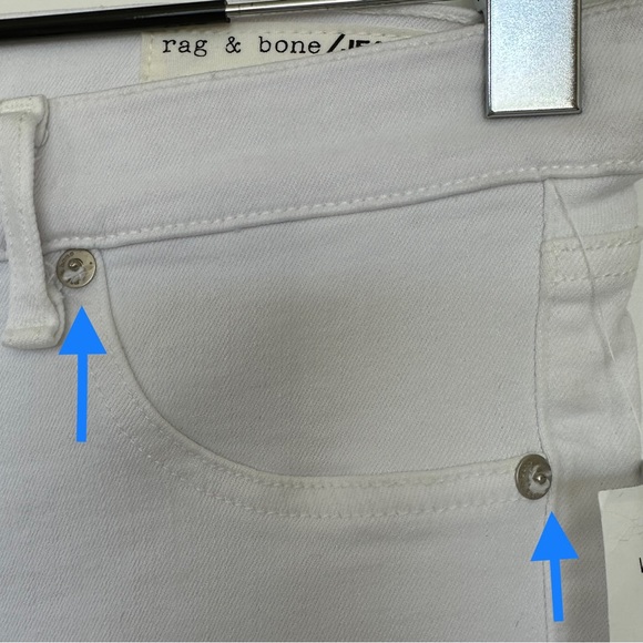 Rag & Bone 10 inch Capri Skinny White Jeans - Picture 6 of 16